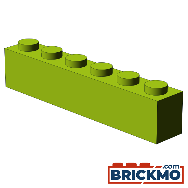 BRICKMO Bricks Brick 1x6 lime 3009