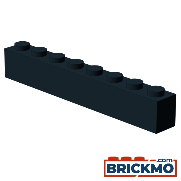 BRICKMO Bricks Brick 1x8 black 3008