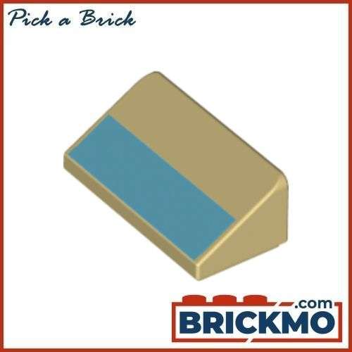 LEGO Bricks Slope 30 1x2x2/3 with Medium Azure Stripe Pattern 85984pb267