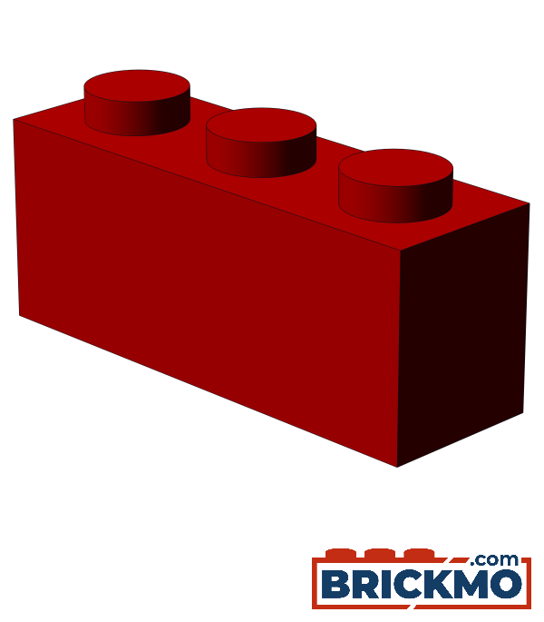 BRICKMO Bricks Brick 1x3 red 3622