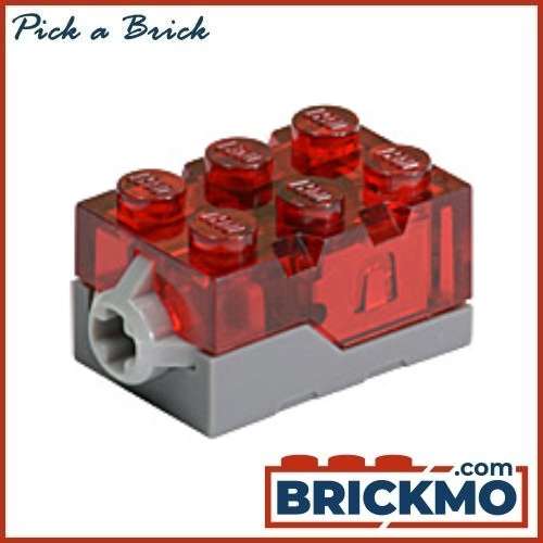 LEGO Bricks Electric, Light Brick 2 x 3 x 1 1/3 with Trans-Red Top and Red LED Light 54930c01