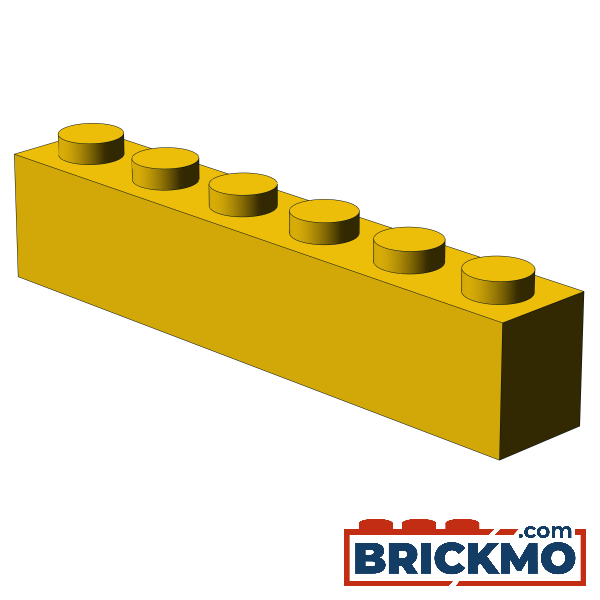 BRICKMO Bricks Brick 1x6 yellow 3009