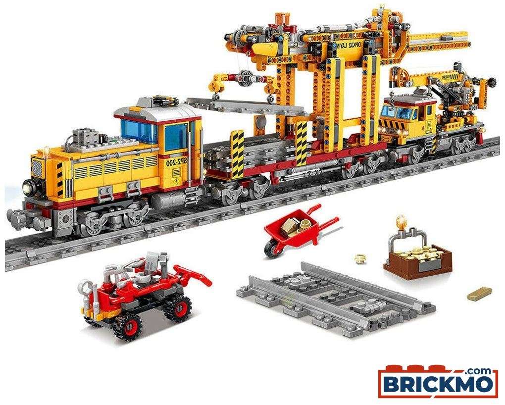 Kazi Bricks Zug Gleisbauzug mit Schienenkreis KY98253