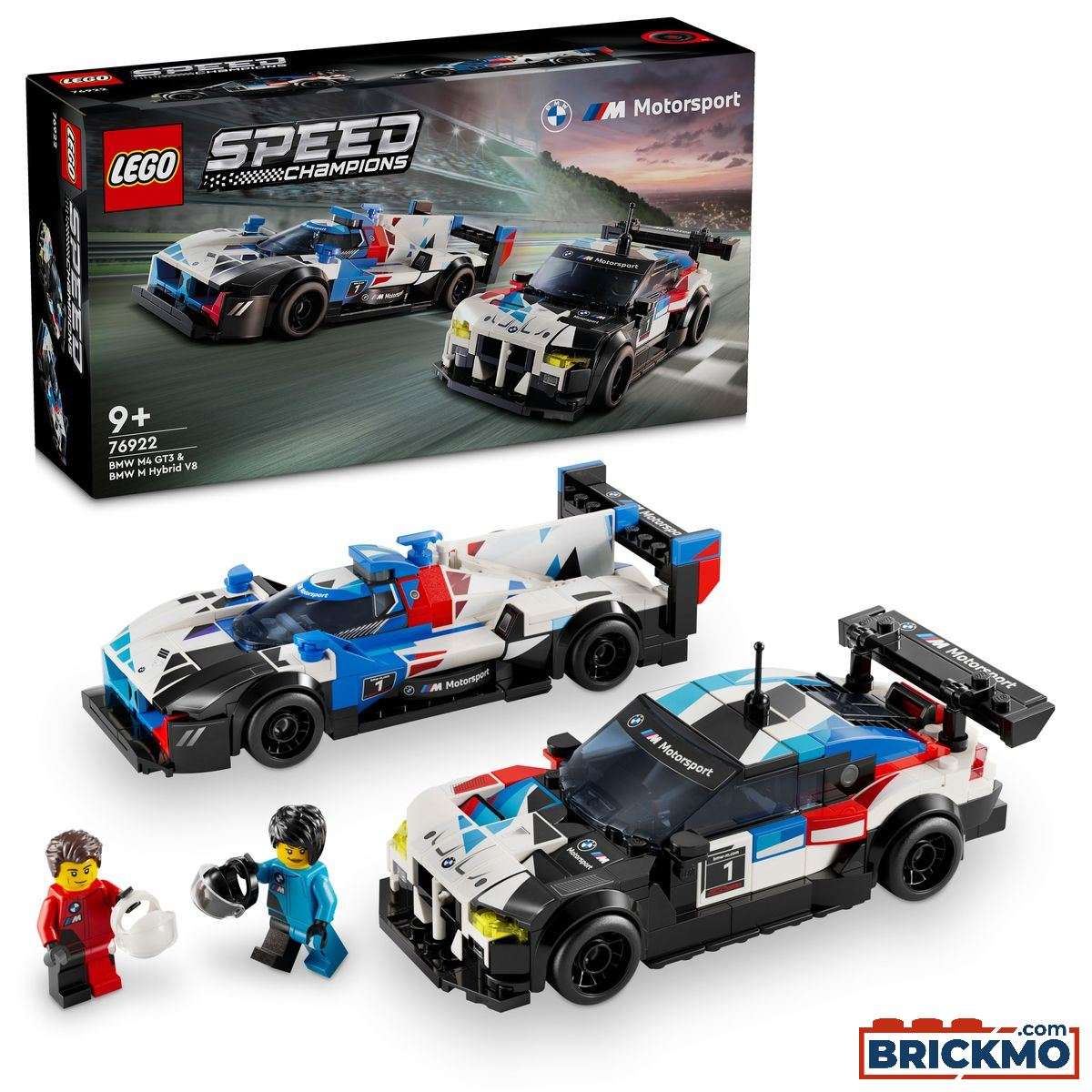 LEGO Speed Champions 76922 Carros de Corrida BMW M4 GT3 e BMW M Hybrid V8 76922