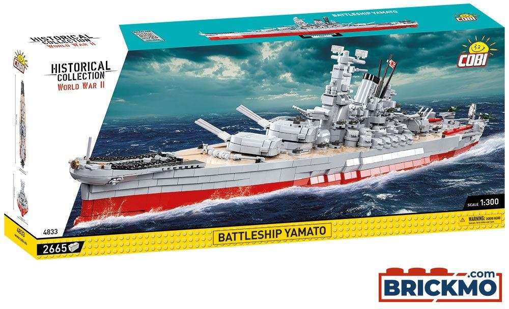 Cobi Historical Collection World War II 4833 Battleship Yamato 4833