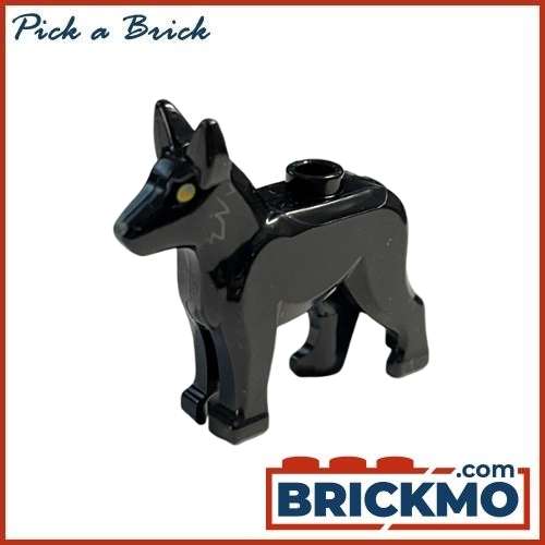 LEGO Bricks Animal Dog Alsatian German Shepherd with Yellow Eyes and Light Bluish Gray Eyebrows 9258