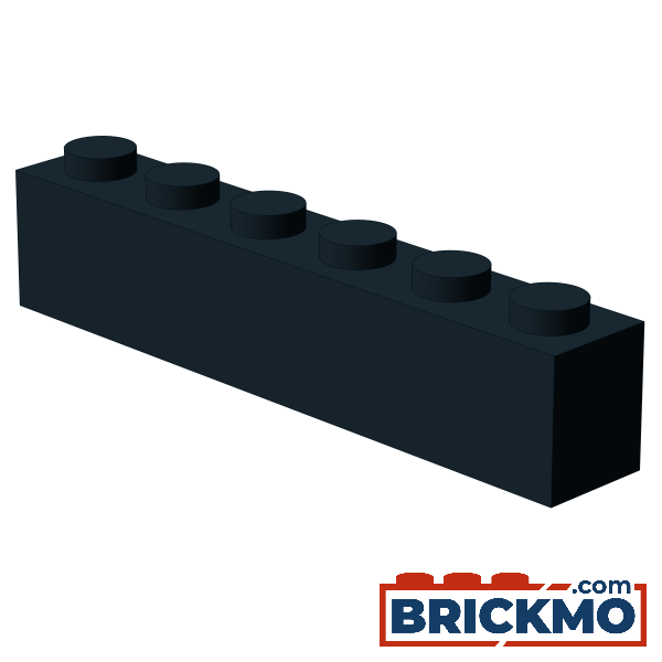 BRICKMO Bricks Brick 1x6 black 3009