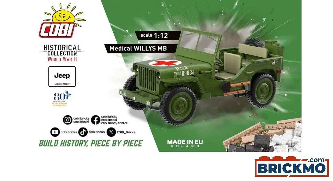 Cobi Historical Collection World War II 2806 Willys MB Medical 2806