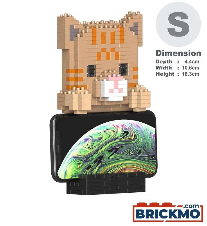 JEKCA Bricks Suporte para Telemóvel Gato Atigrado 01S ST05CPS01