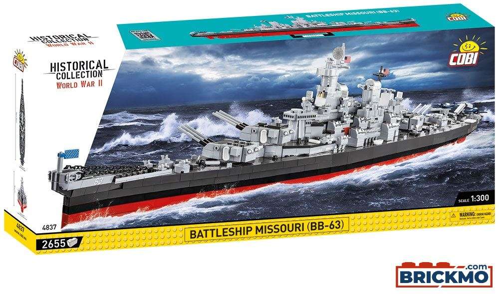 Cobi 4837 Historical Collection World War II Battleship Missouri 4837