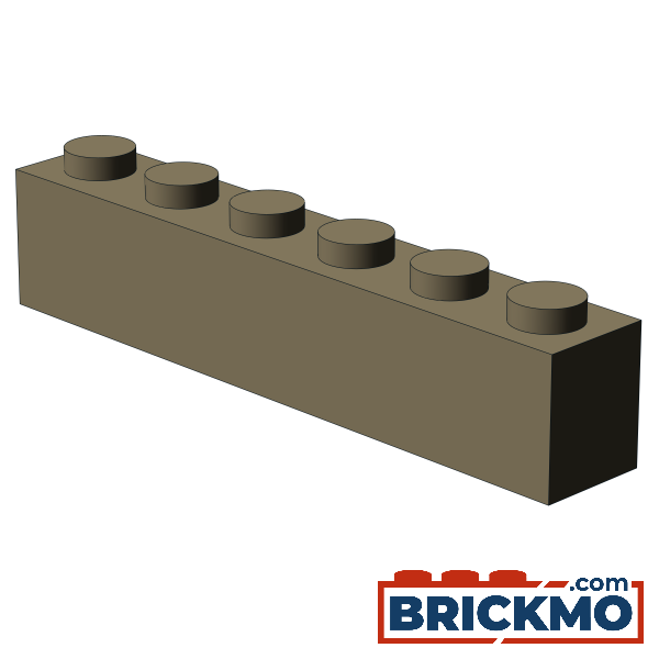BRICKMO Bricks Brick 1x6 dark tan 3009