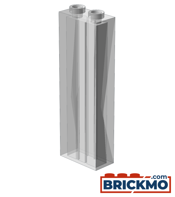 BRICKMO Bricks Brick 1x2x5 without Side Supports trans-clear 46212