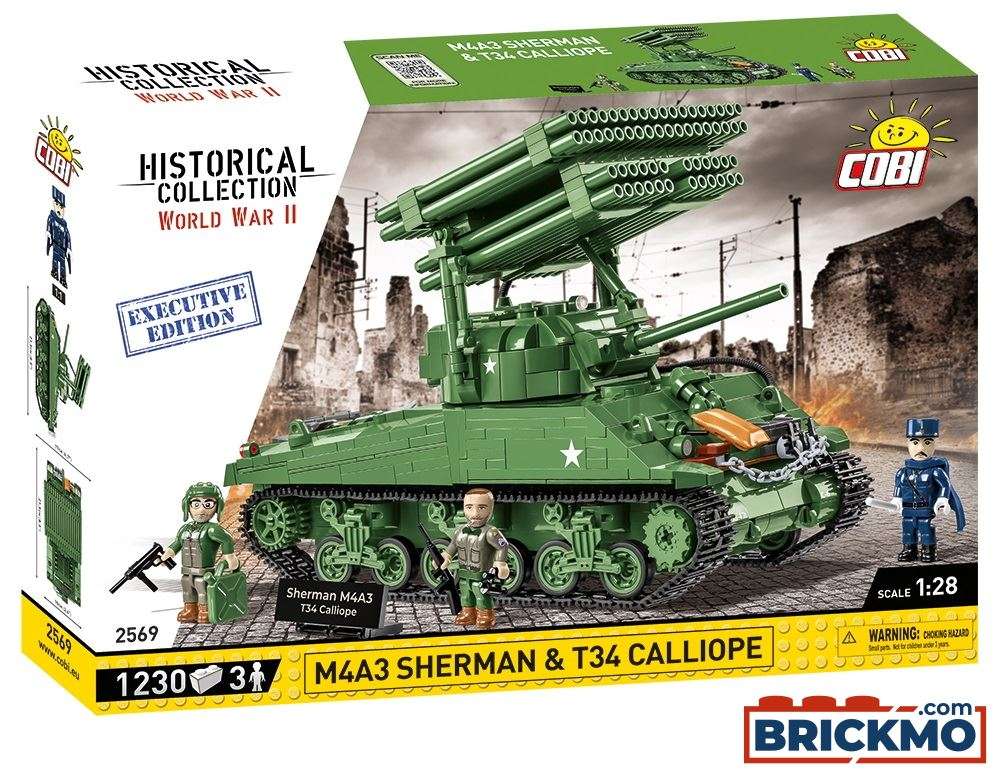 Cobi Executive Edition 2569 Historical Collection M4A3 Sherman W/T34 Calli 2569