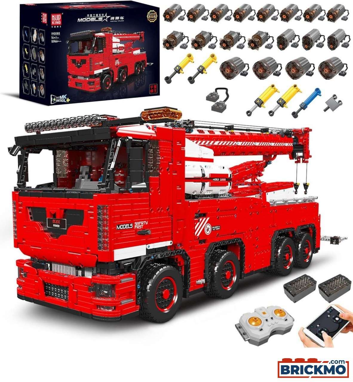 Mould King Remote Control Fire Truck 19008S