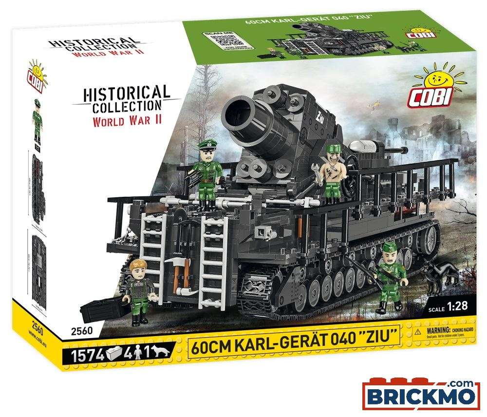 Cobi Bricks Historical Collection 2560 Panzer Karl Gerät 040 Ziu 60cm 2560