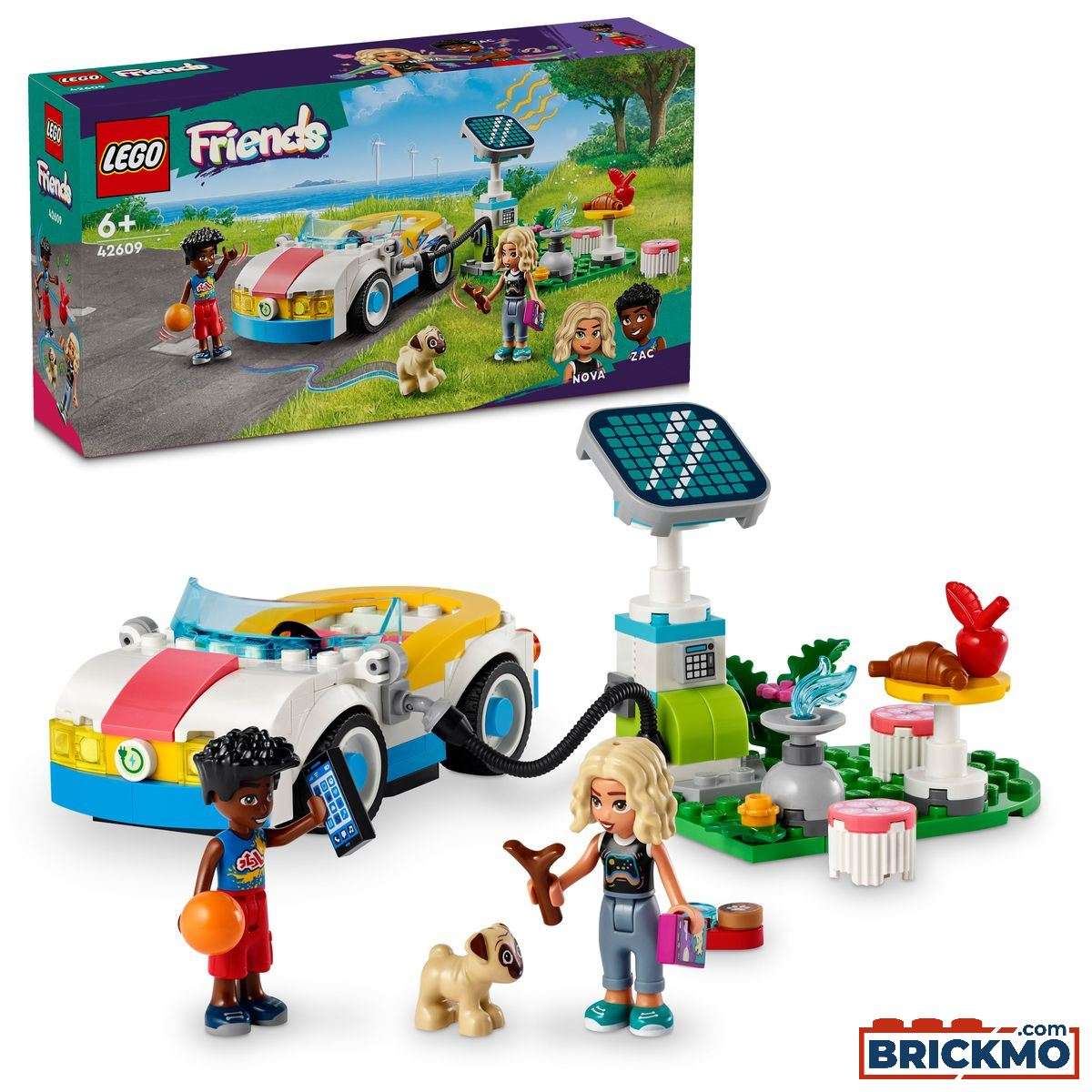LEGO Friends 42609 Samochód elektryczny i stacja ładująca 42609