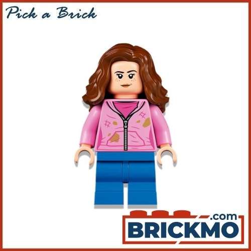 LEGO Bricks Hermione Granger Bright Pink Jacket with Stains Closed Determined Mouth hp327