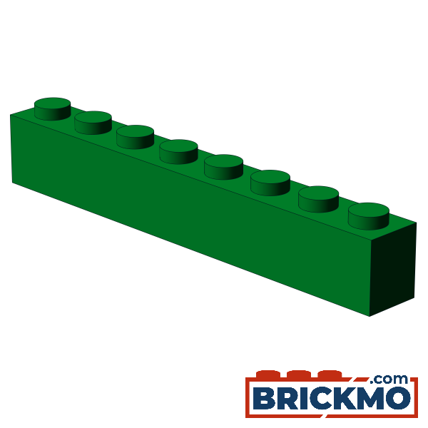 BRICKMO Bricks Brick 1x8 green 3008