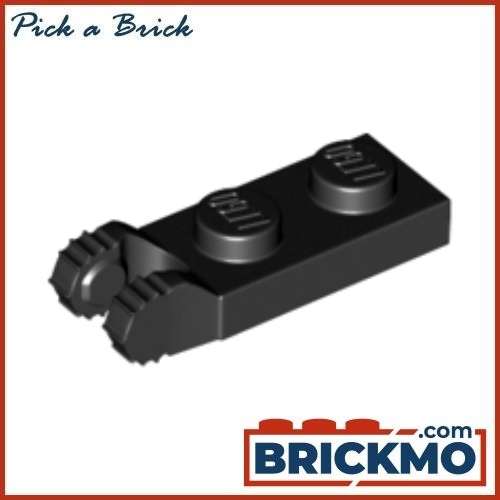LEGO Bricks Hinge Plate 1x2 Locking with 2 Fingers on End and 7 Teeth without Bottom Groove 54657