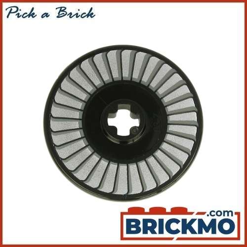 LEGO Bricks Technic Disk 3x3 with Silver and Light Bluish Gray Fan Pattern 2958pb081