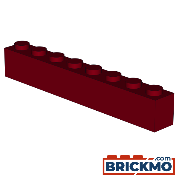 BRICKMO Bricks Brick 1x8 dark red 3008