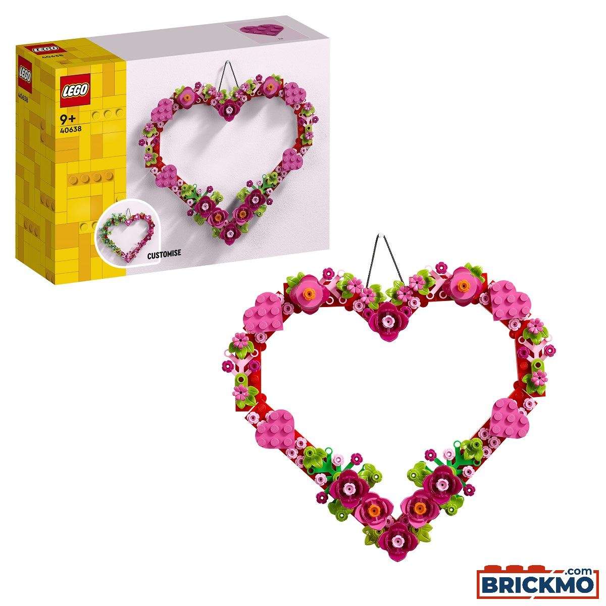 LEGO Iconic 40638 Ozdoba w kształcie serca 40638