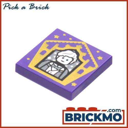 LEGO Bricks Tile 2x2 with Groove with Chocolate Frog Card Newt Scamander Pattern 3068bpb1751