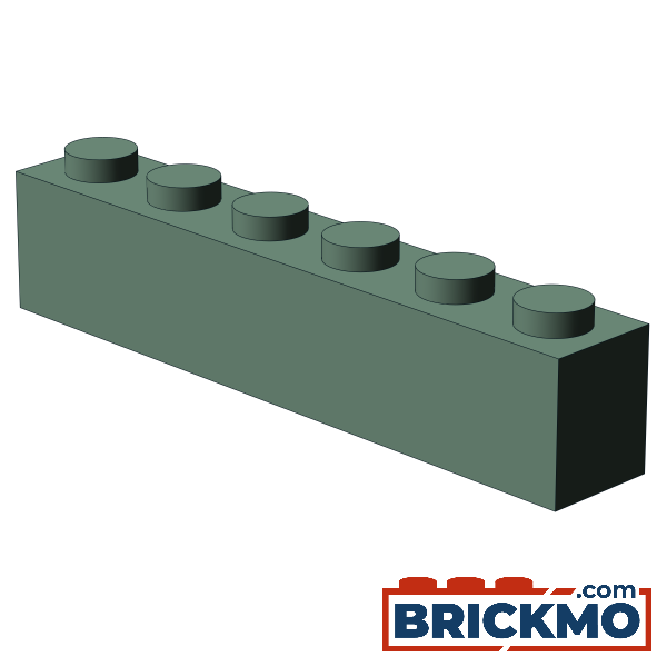 BRICKMO Bricks Brick 1x6 sand green 3009