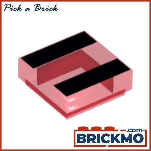 LEGO Bricks Tile 1x1 with Grove with 2 Black Stripes Pattern 3070bpb252