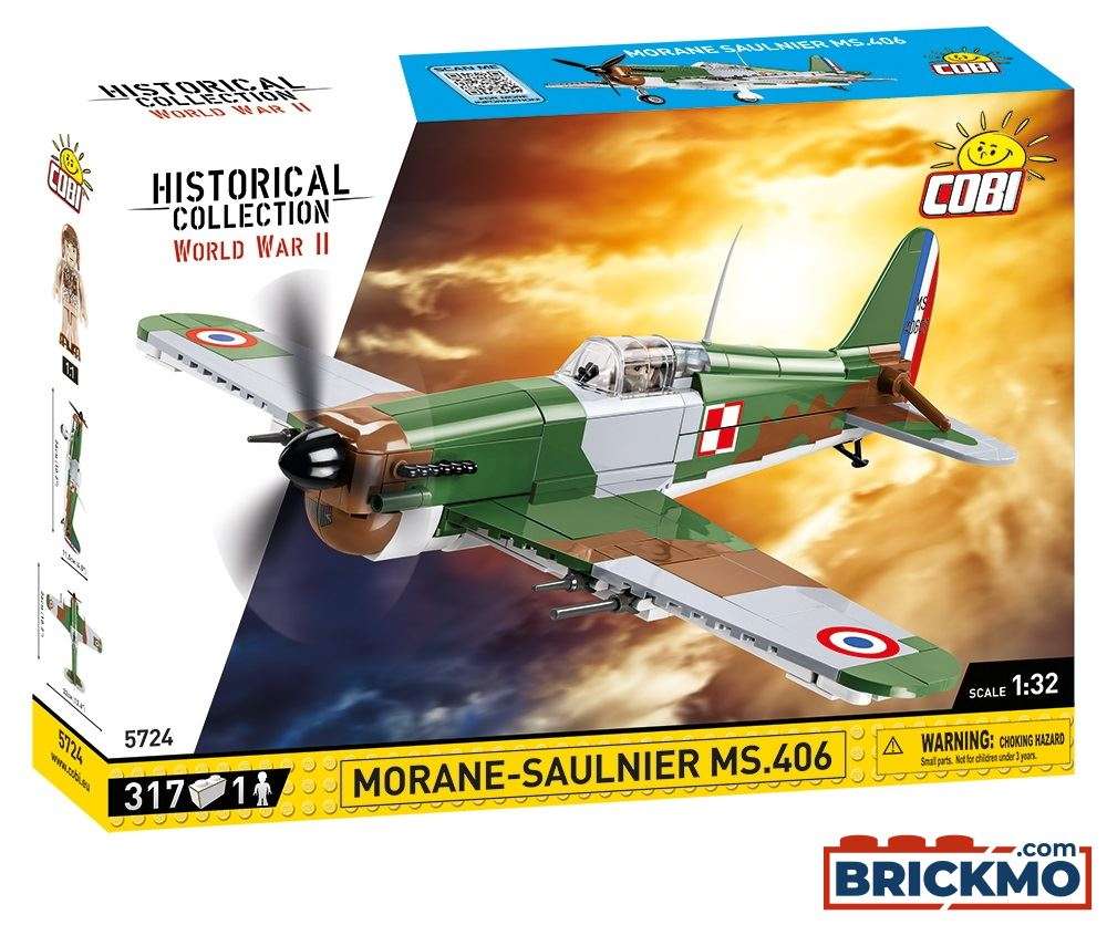 Cobi Historical Collection World War II 5724 Morane-Saulnier MS 406 1:32 5724