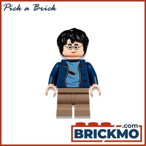 LEGO Bricks Harry Potter Dark Blue Open Jacket with Tears and Blood Stains Dark Tan Medium Legs Smil