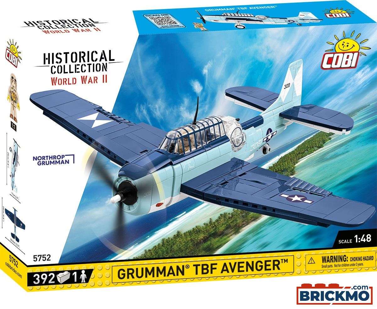 Cobi Bricks Historical Collection World War II Grumman TBF Avenger 5752