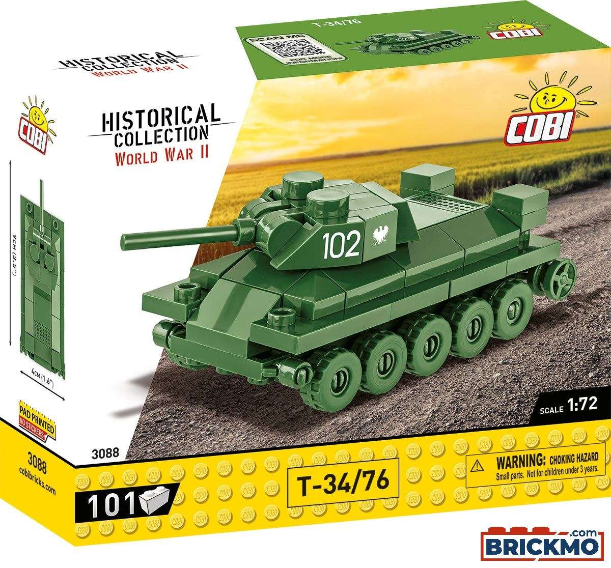 Cobi Historical Collection World War II 3088 T-34 76 3088