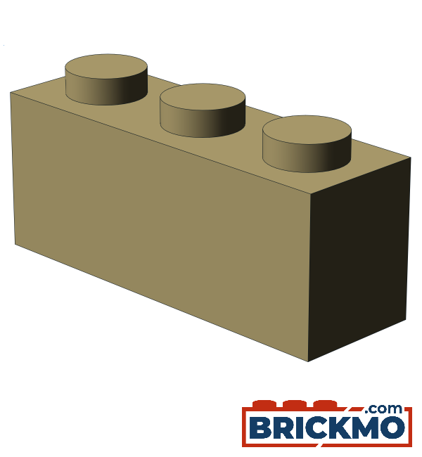 BRICKMO Bricks Brick 1x3 tan 3622