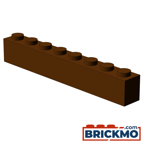 BRICKMO Bricks Brick 1x8 reddish brown 3008