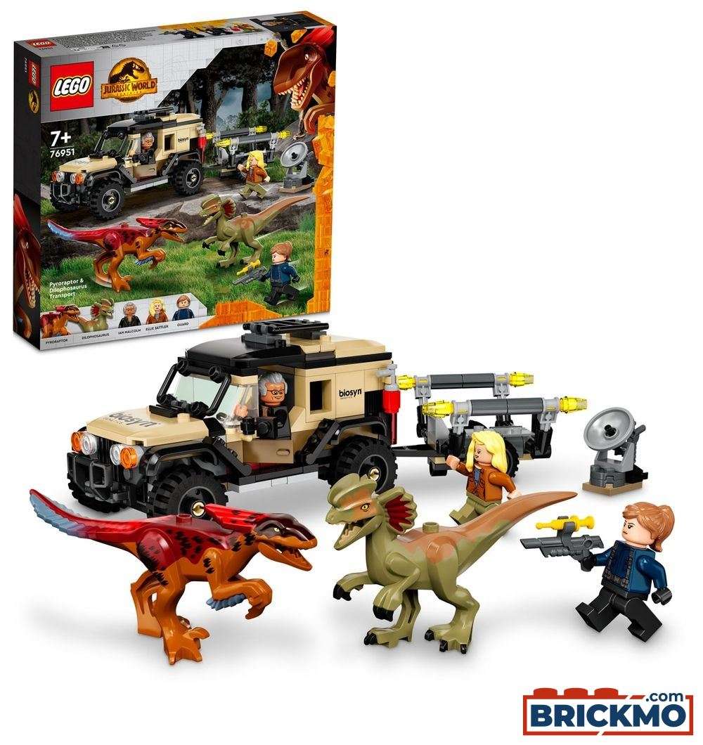 LEGO Jurassic World 76951 Pyroraptor und Dilophosaurus Transport 76951