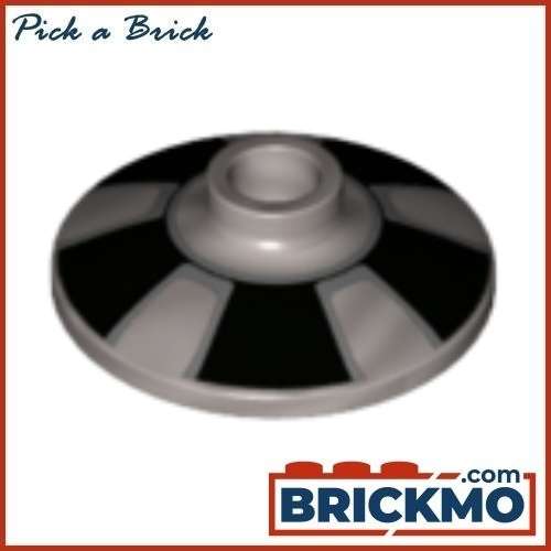 LEGO Bricks Dish 2 x 2 Inverted Radar with Black Trapezoids Hubcap Pattern 4740pb022