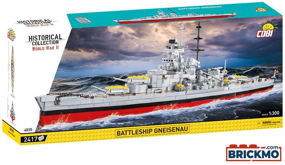 Cobi Historical Collection World War II 4835 Battleship Gneisenau 4835