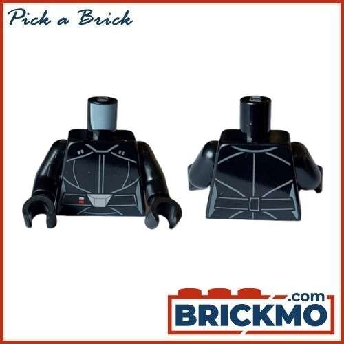 LEGO Bricks Minifigure Torso Female SW Jacket Dark Bluish Gray Lines Belt with Silver Buckle Pattern