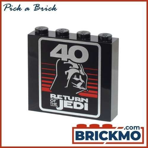 LEGO Bricks Brick 1 x 4 x 3 with Silver 40 RETURN OF THE JEDI Darth Vader Helmet and Red Stripes Pattern 49311pb033