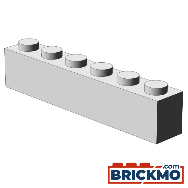 BRICKMO Bricks Brick 1x6 white 3009