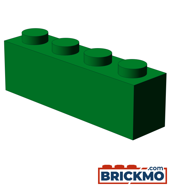 BRICKMO Bricks Brick 1x4 green 3010