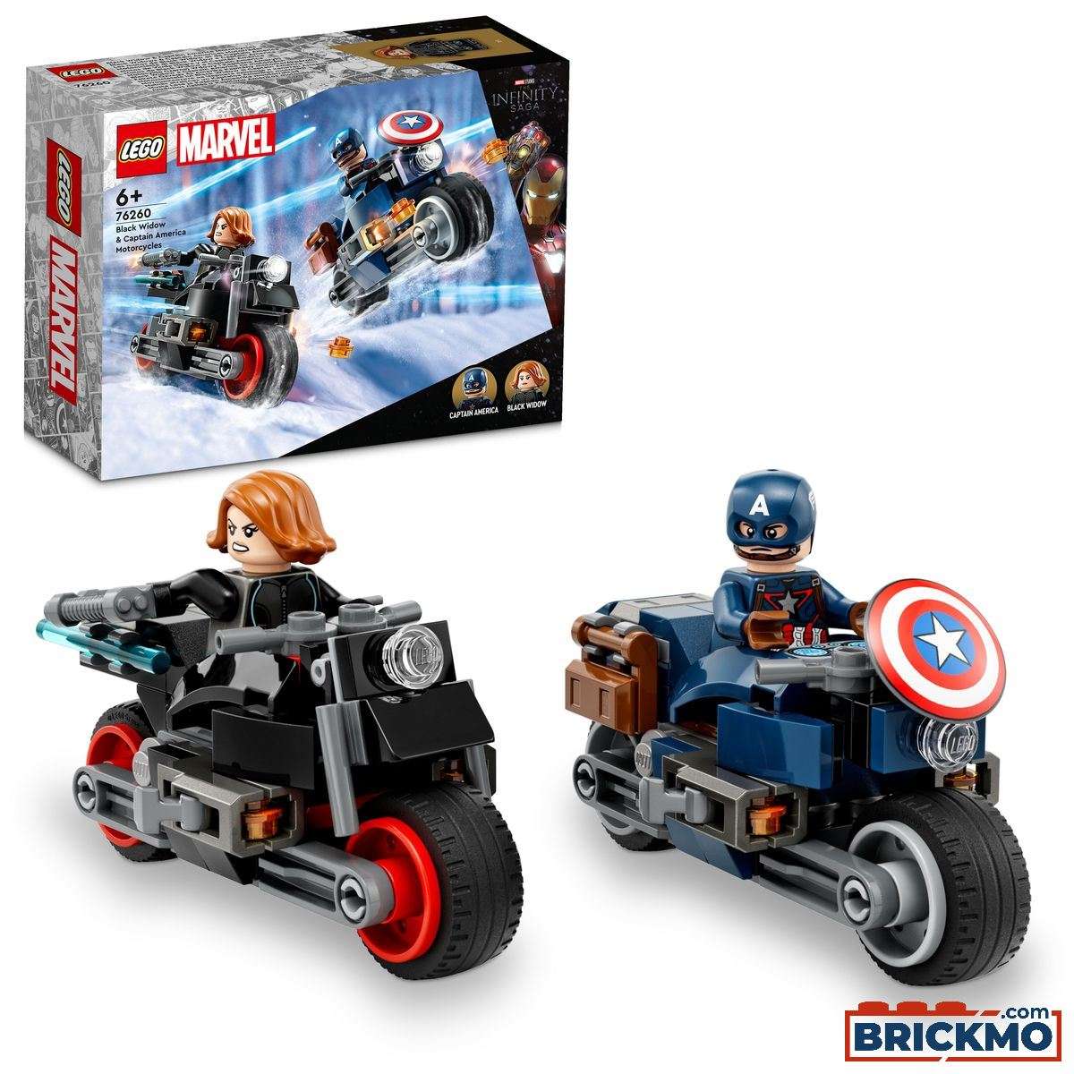 LEGO Marvel 76260 Motocykle Czarnej Wdowy i Kapitana Ameryki 76260