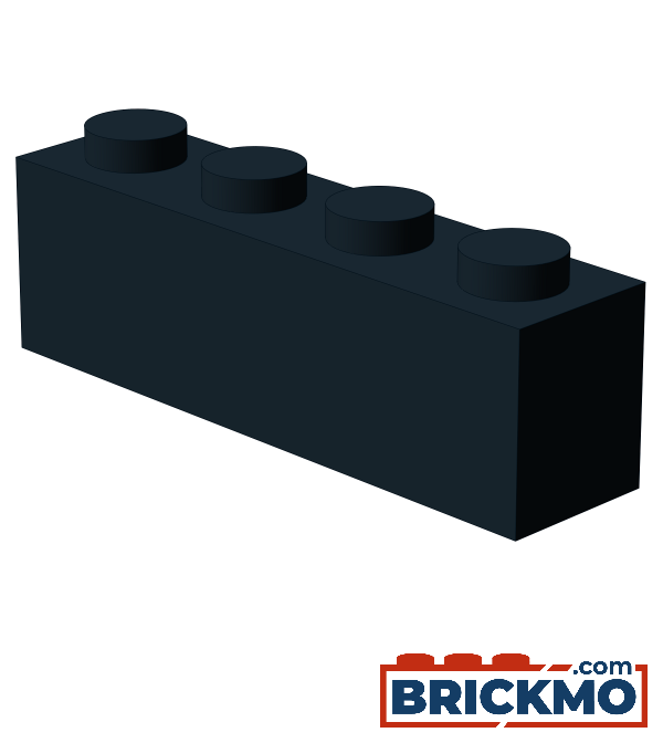 BRICKMO Bricks Brick 1x4 black 3010