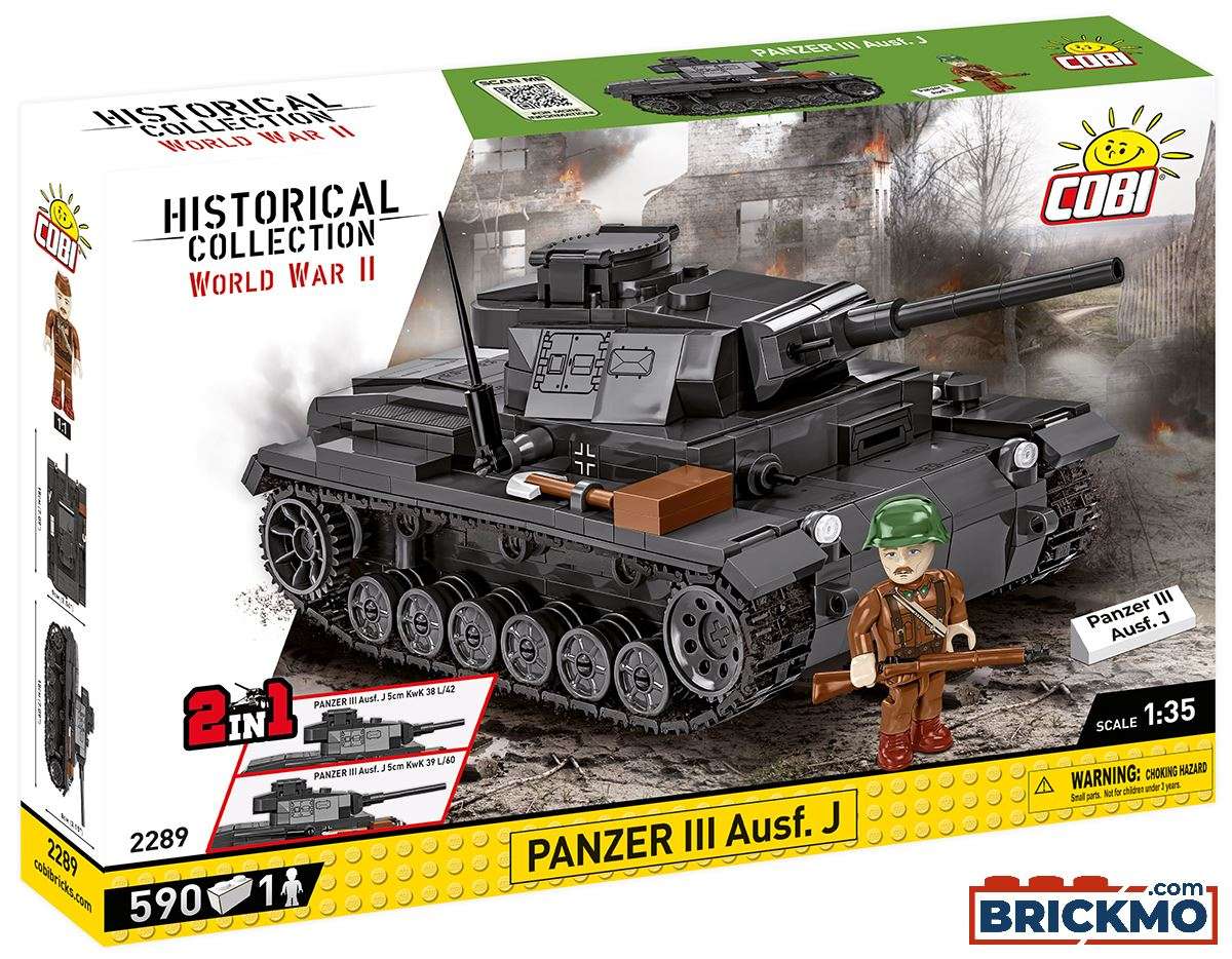 Cobi Historical Collection World War II Panzer III Ausf.J 2289