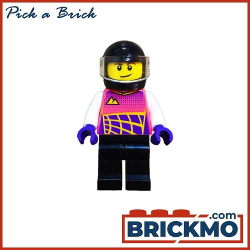 LEGO Bricks cty1432 Minifigur Go-Kart Race Coral Race Suit Black Helmet and Legs cty1432
