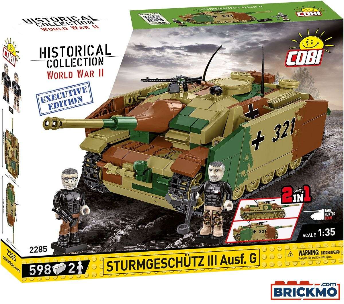 Cobi Executive Edition Historical Collection World War II 2285 Sturmgeschütz III ausf.G Tank Hunter