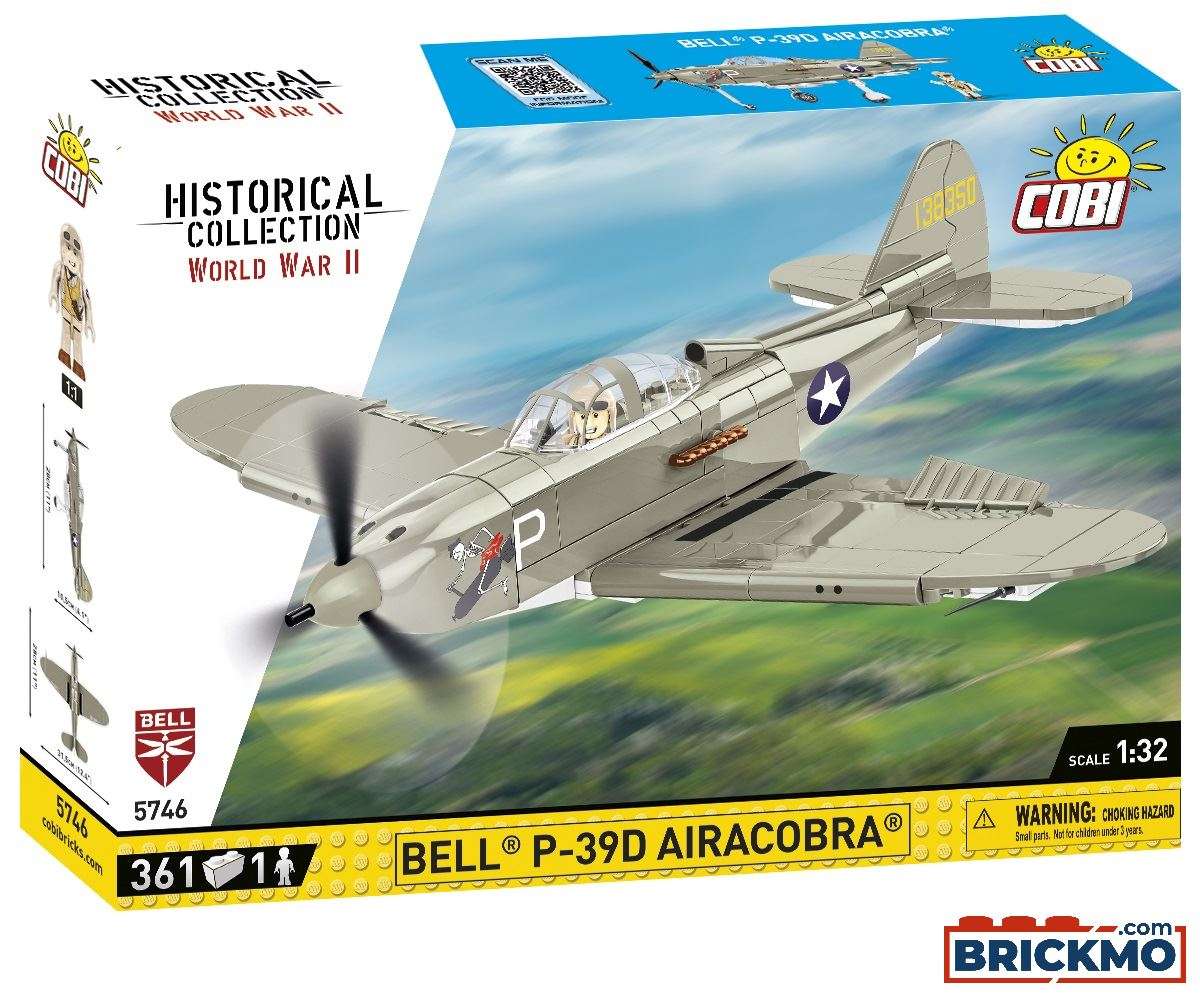 Cobi Historical Collection World War II 5746 Bell P-39D Airacobra Whit 5746