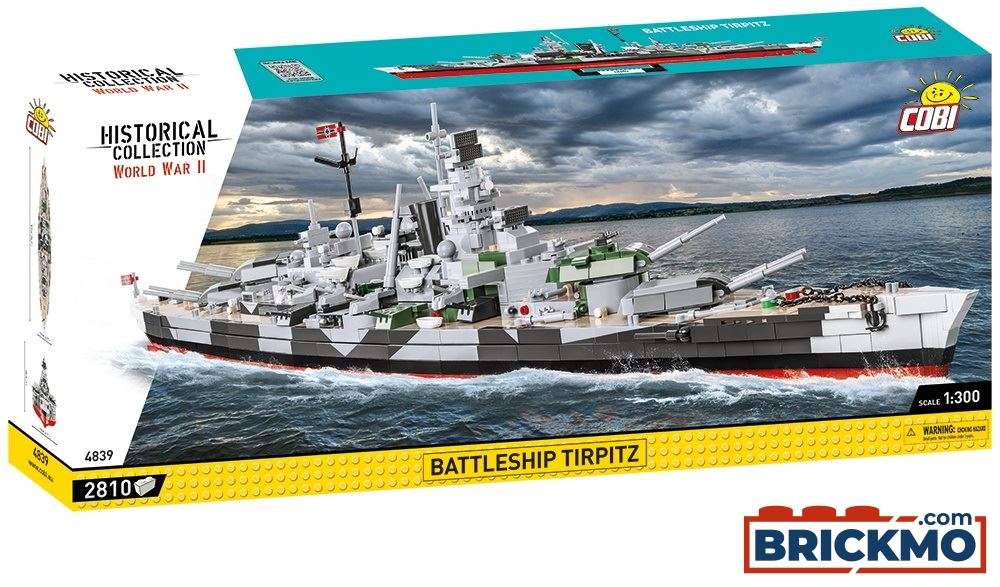 Cobi Historical Collection World War II 4839 Battleship Tirpitz 4839