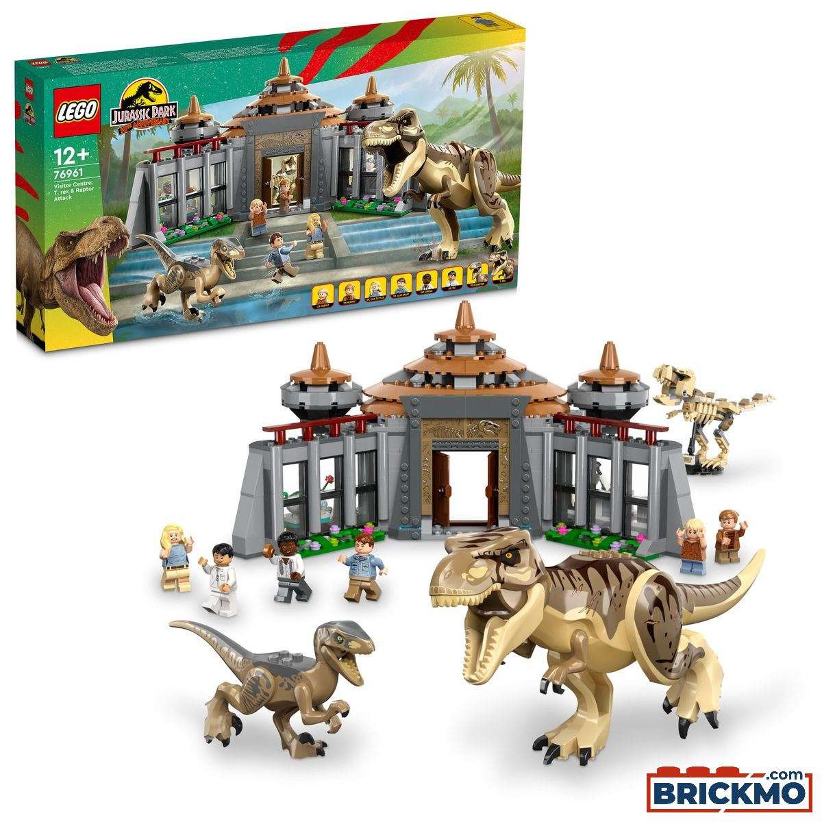 LEGO Jurassic World 76961 Visitor Center: T. rex &amp; Raptor Attack 76961